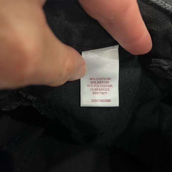 SO Black Stretch Denim Jean Shortie Shorts High Rise Waist Distressed Size 0 - Picture 4 of 5